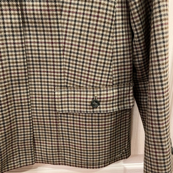 Talbots Wool Blazer/Jacket plaid/checked classic front zipper closure Size 6P - Picture 4 of 6